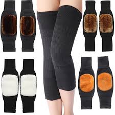 Unisex Winter Wool Elastic Knee Brace Pads Leg Warmers Winter Warm Breathable Thermal Knee Warmers Sleeve Knee Pads for Women Men Outdoor Sports ebazarmart