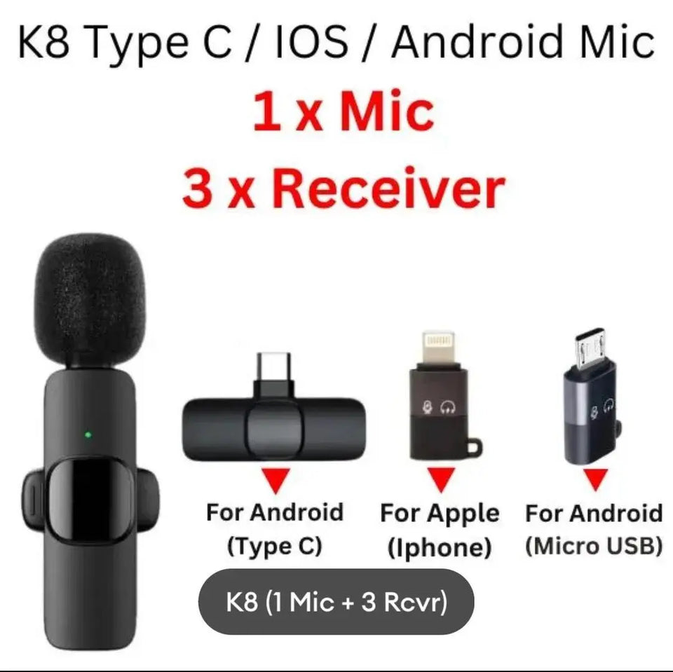 KB Wireless 3 in 1 Noise Reduction Microphone ebazarmart