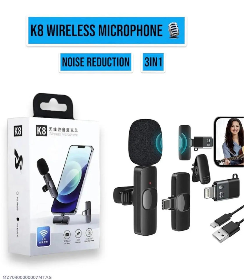 KB Wireless 3 in 1 Noise Reduction Microphone ebazarmart